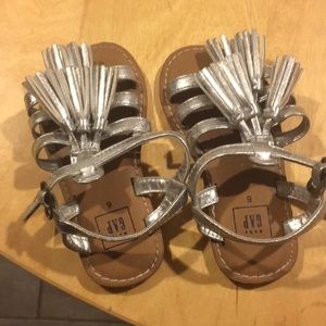 Gap silver tassel sandals